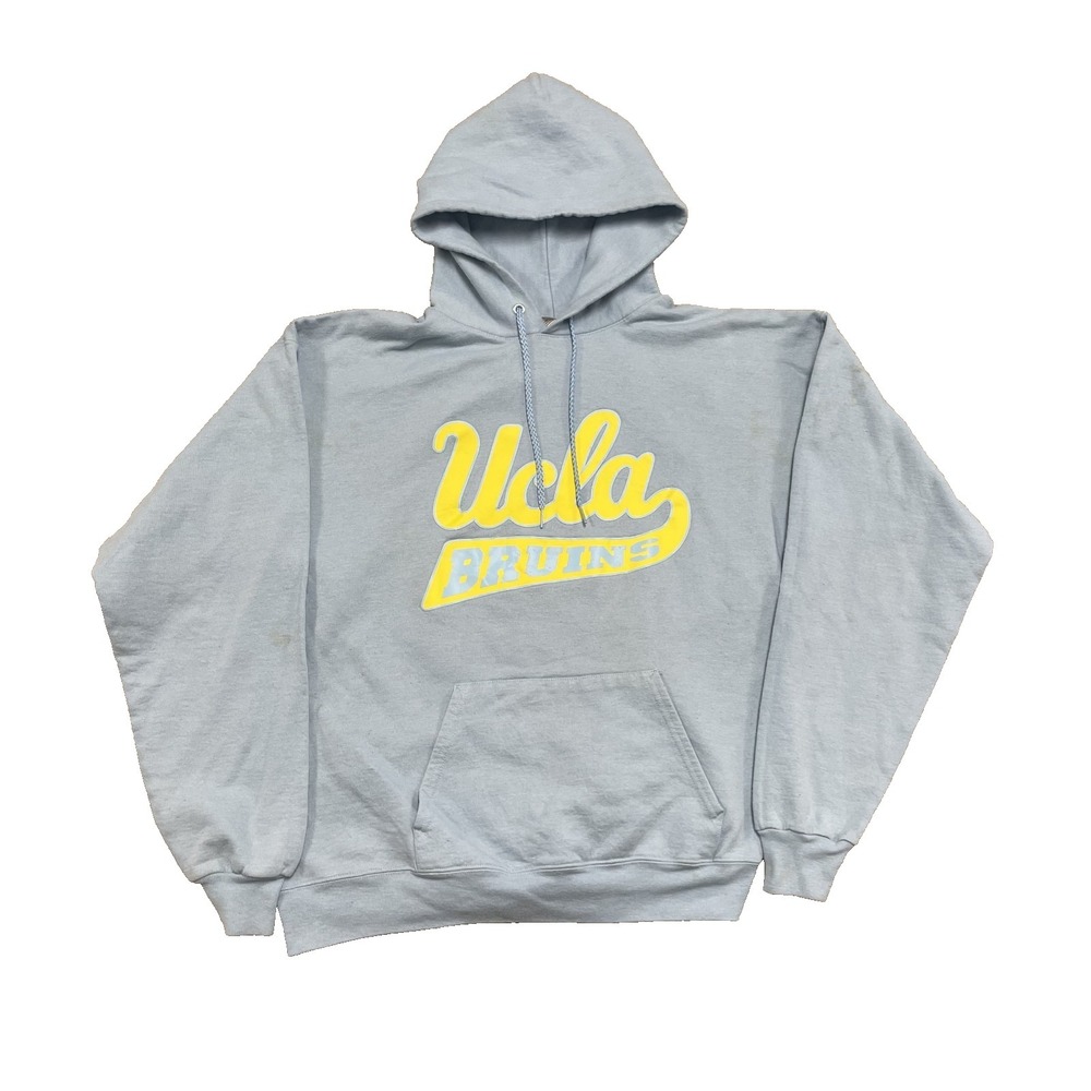 UCLA Bruins NCAA Hoodie Men Large Blue Modern Hanes EcoSmart